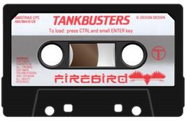 Cartridge artwork for Tank Busters on the Amstrad CPC.